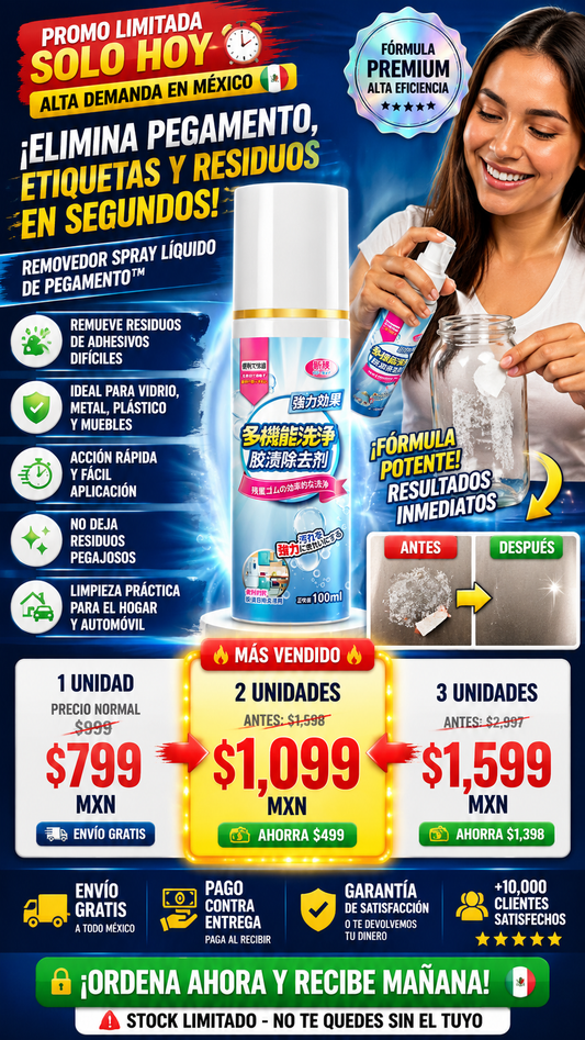 Removedor Spray Liquido De Pegamento