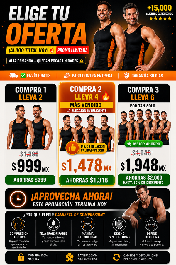 Camiseta Compresión Deportiva Premium Máximo Rendimiento Hoy