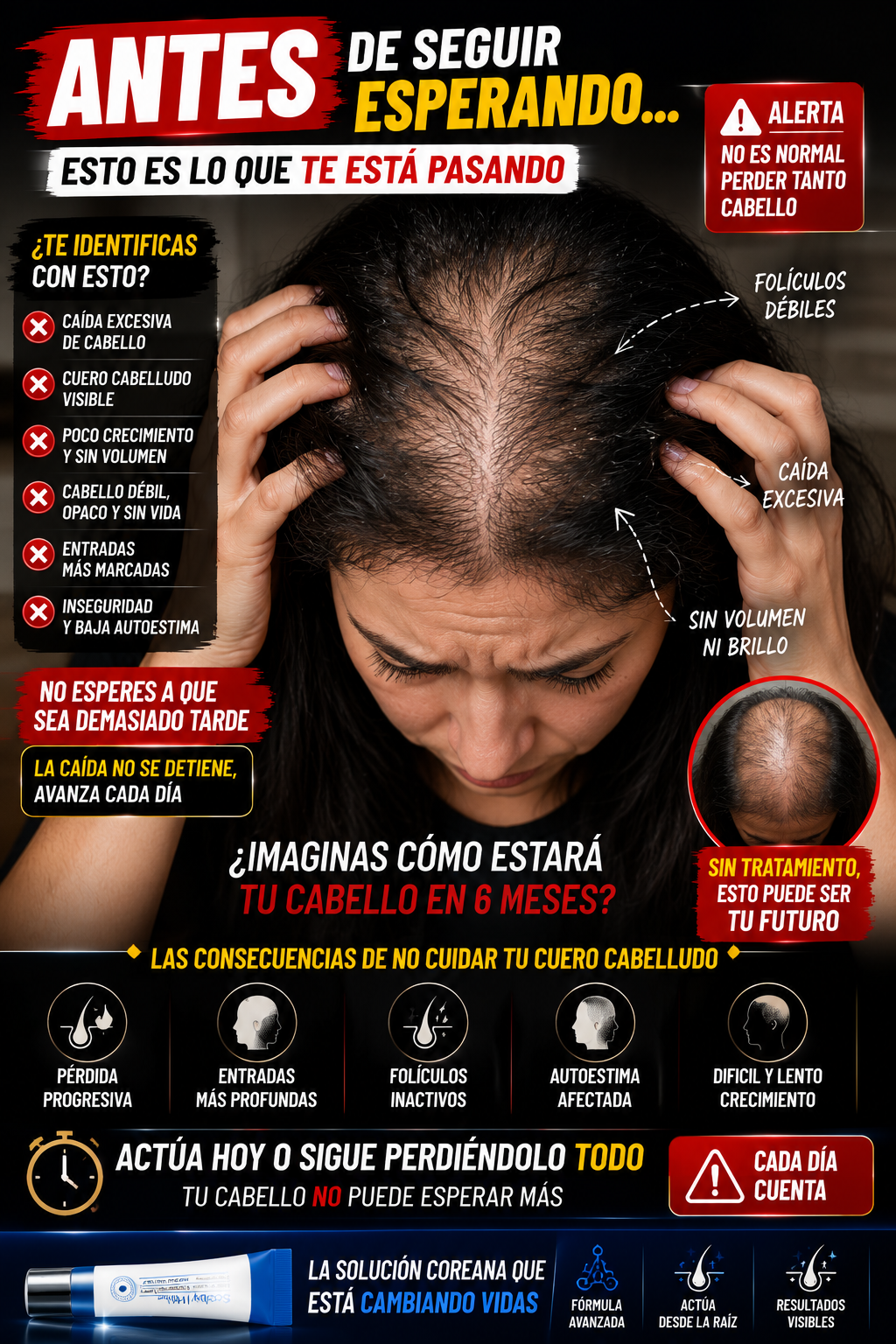 Suero Capilar Coreano Profesional Anti Caída Brillante