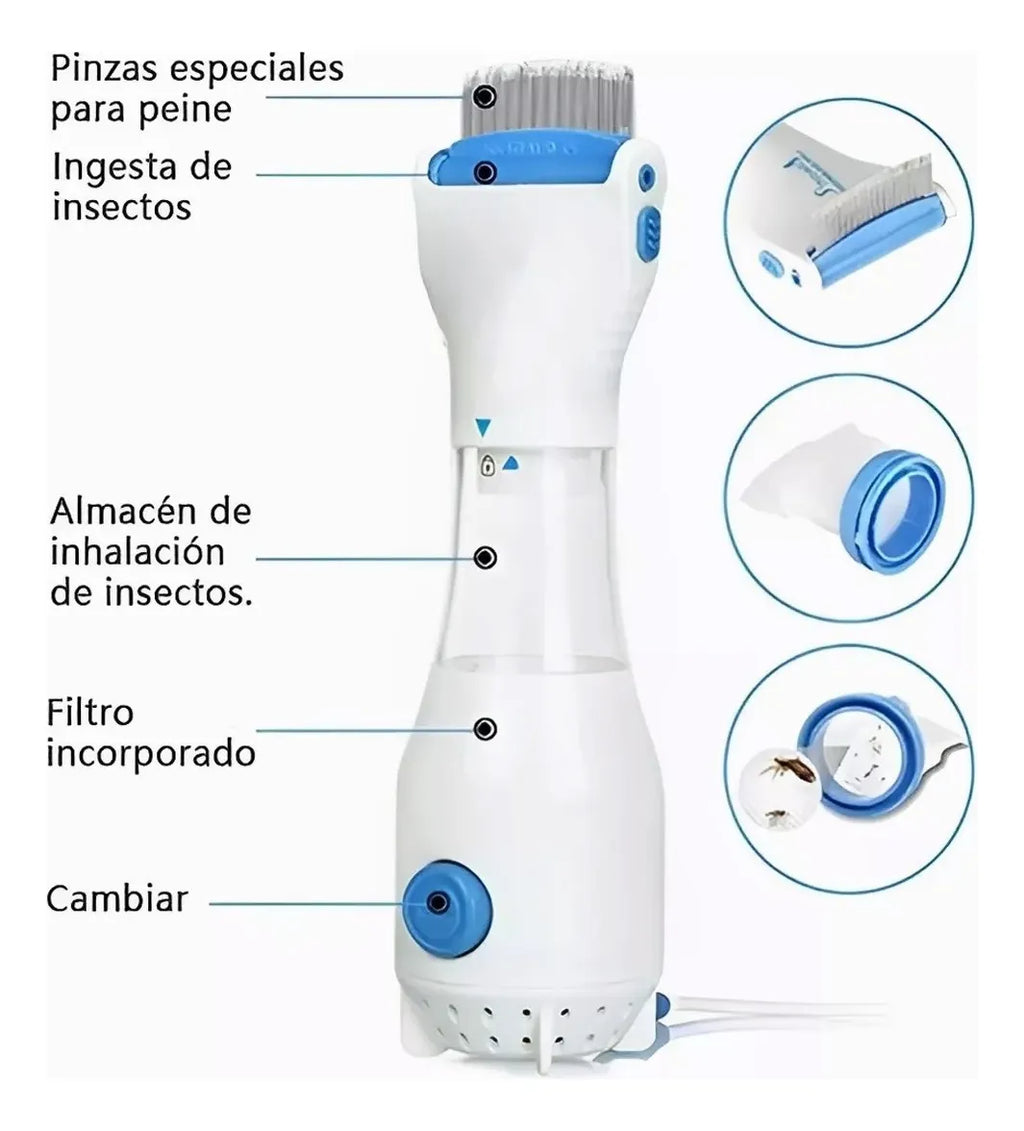 Peine Electrico Aspiradora Para Eliminar