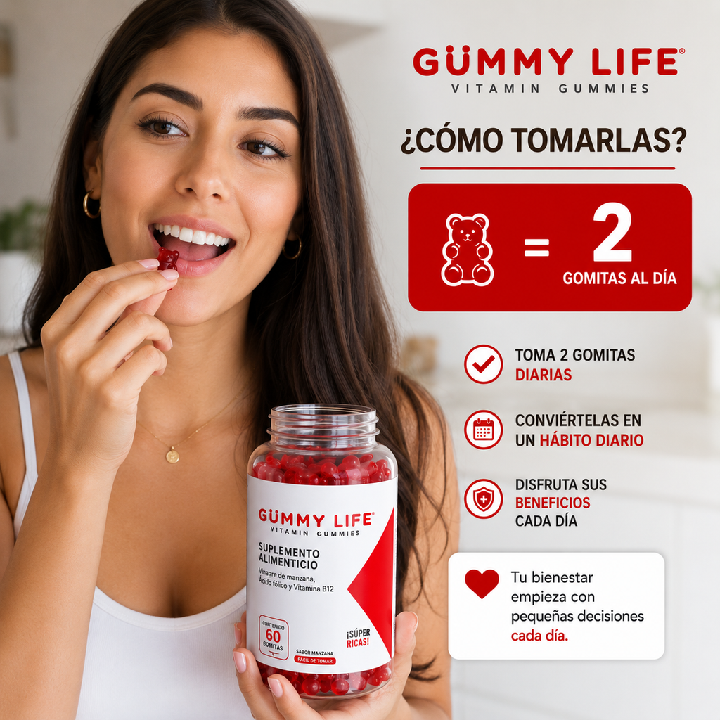 Gummy Life Gomitas De Vinagre De Manzana