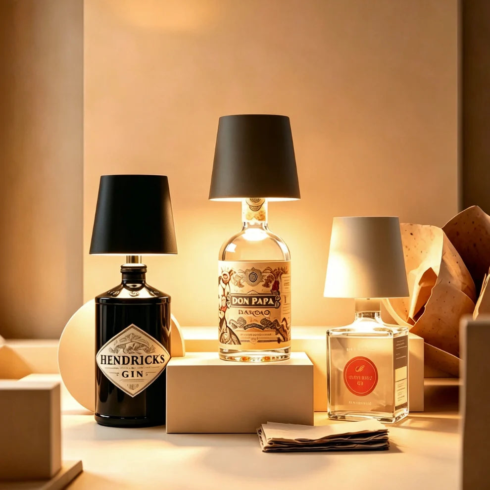 Lámpara Botella LED Inalámbrica Recargable Moderna Decorativa