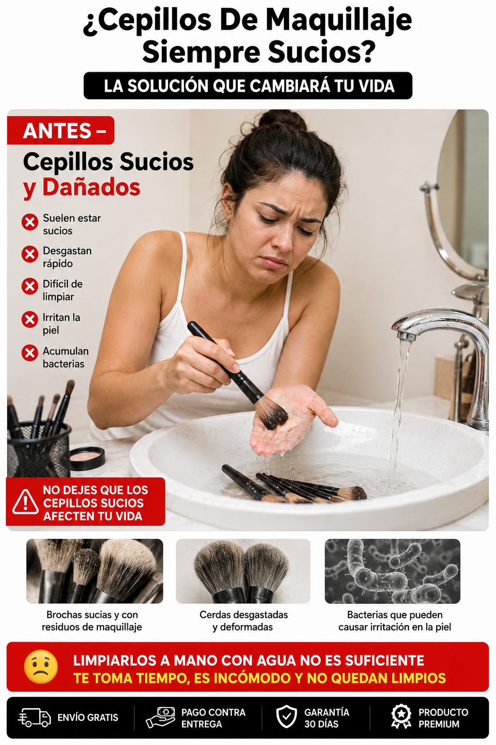 Limpiador Eléctrico Recargable Brochas Profesional Rápido