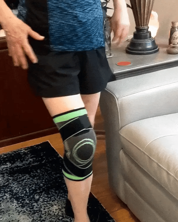 Rodillera deportiva de compresión con soporte lateral