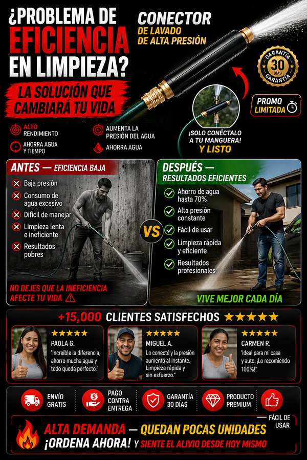 Conector Pistola Lavado Alta Presión Profesional
