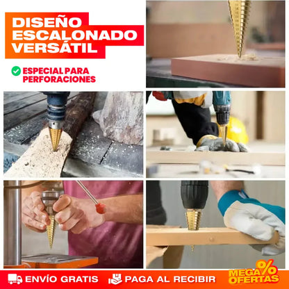 SET DE 6 BROCAS ESCALONADAS DE TITANIO ✔️