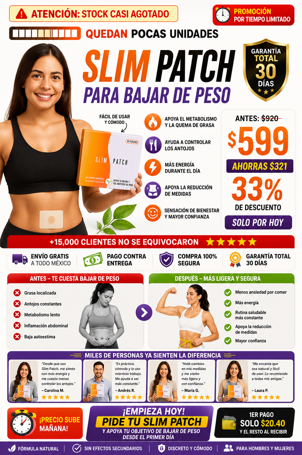 Slim Patch Reductor De Peso - Envío Seguro COD