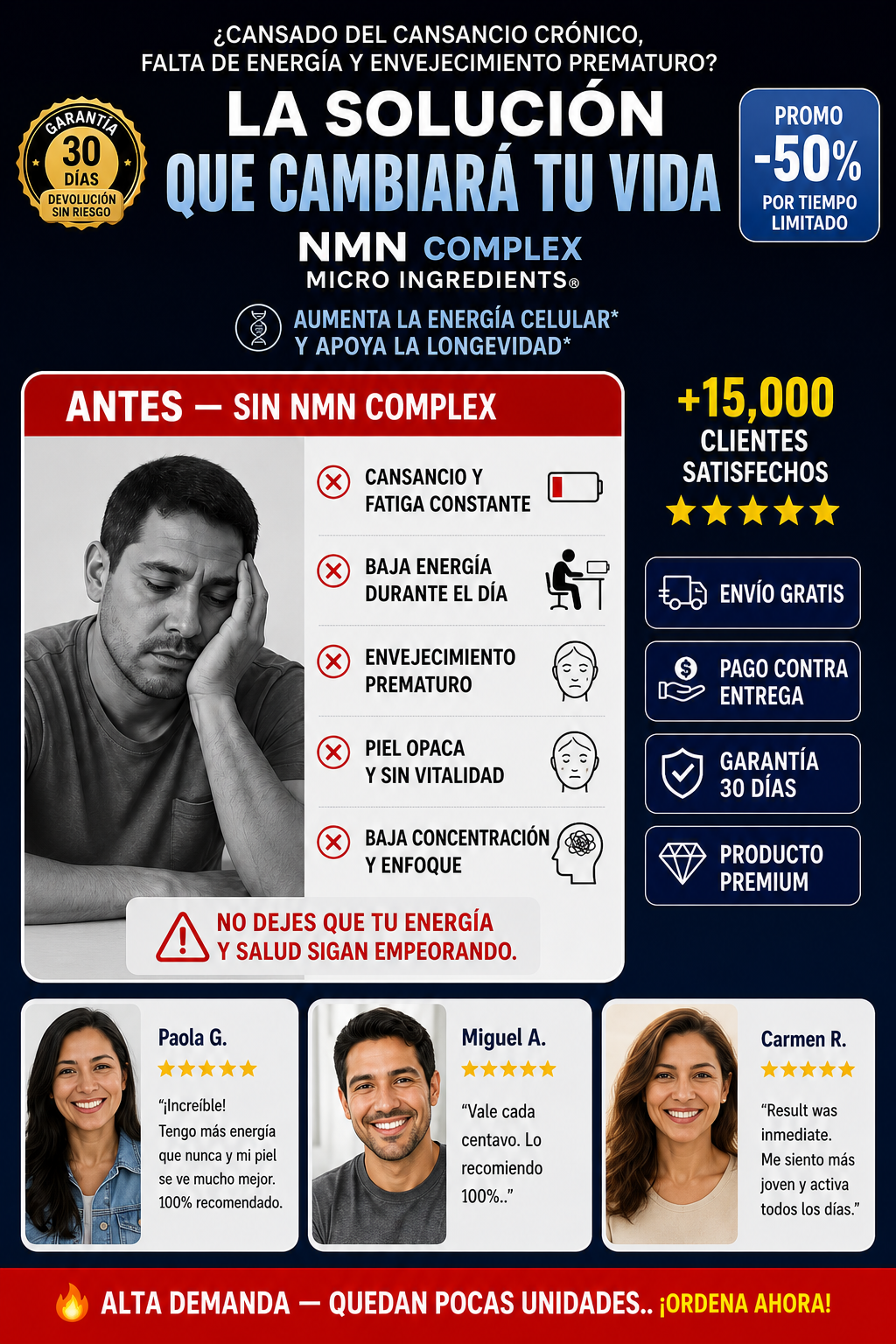 NMN Complex Premium - Energía y Juventud Celular