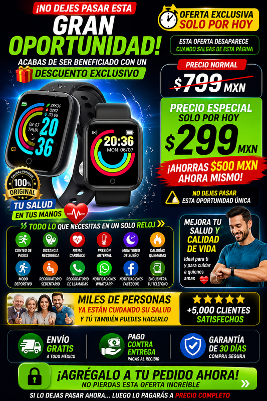 Smartwatch D20 Y68 Reloj Colores AP