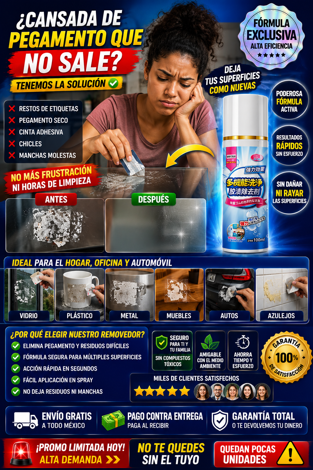 Removedor Spray Liquido De Pegamento