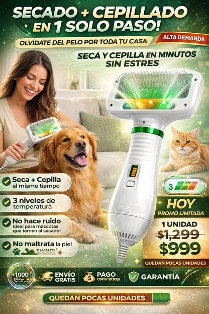 CEPILLO SECADOR PARA MASCOTAS