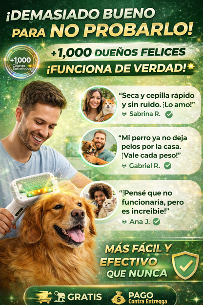CEPILLO SECADOR PARA MASCOTAS