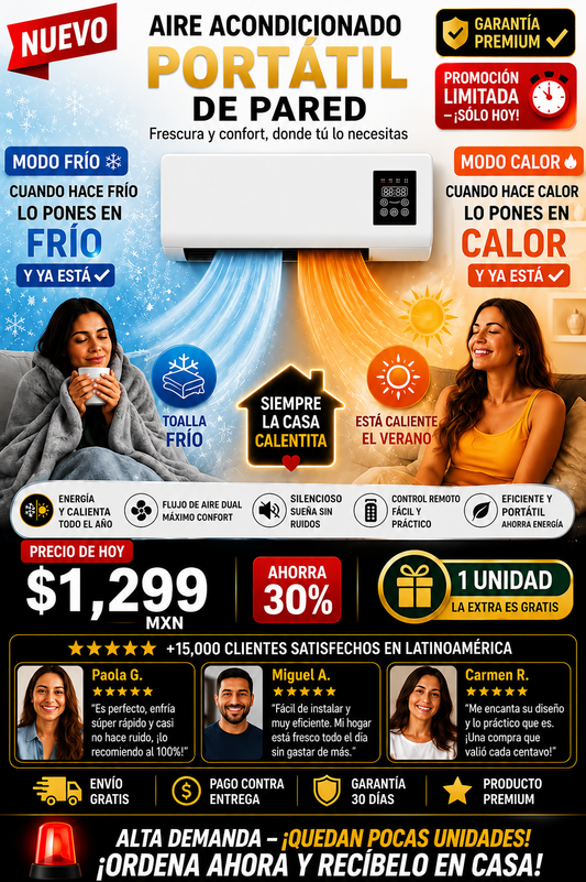 Aire Acondicionado Portátil 141 BTU Frío Intenso
