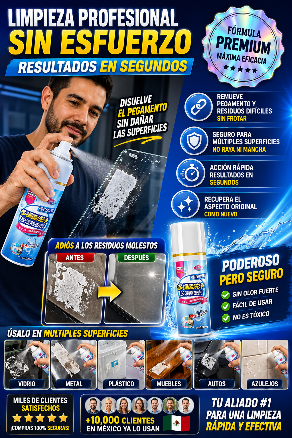 Removedor Spray Liquido De Pegamento