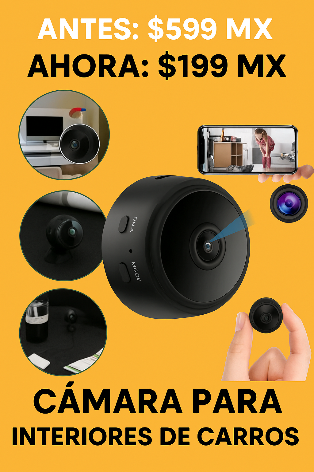 Mini Cámara Ip Wifi Espia 1080p