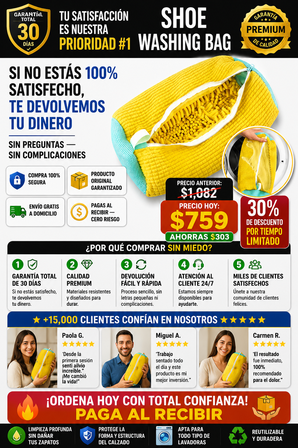 Bolsa Malla Lavar Tenis Protege Zapatos Máquina
