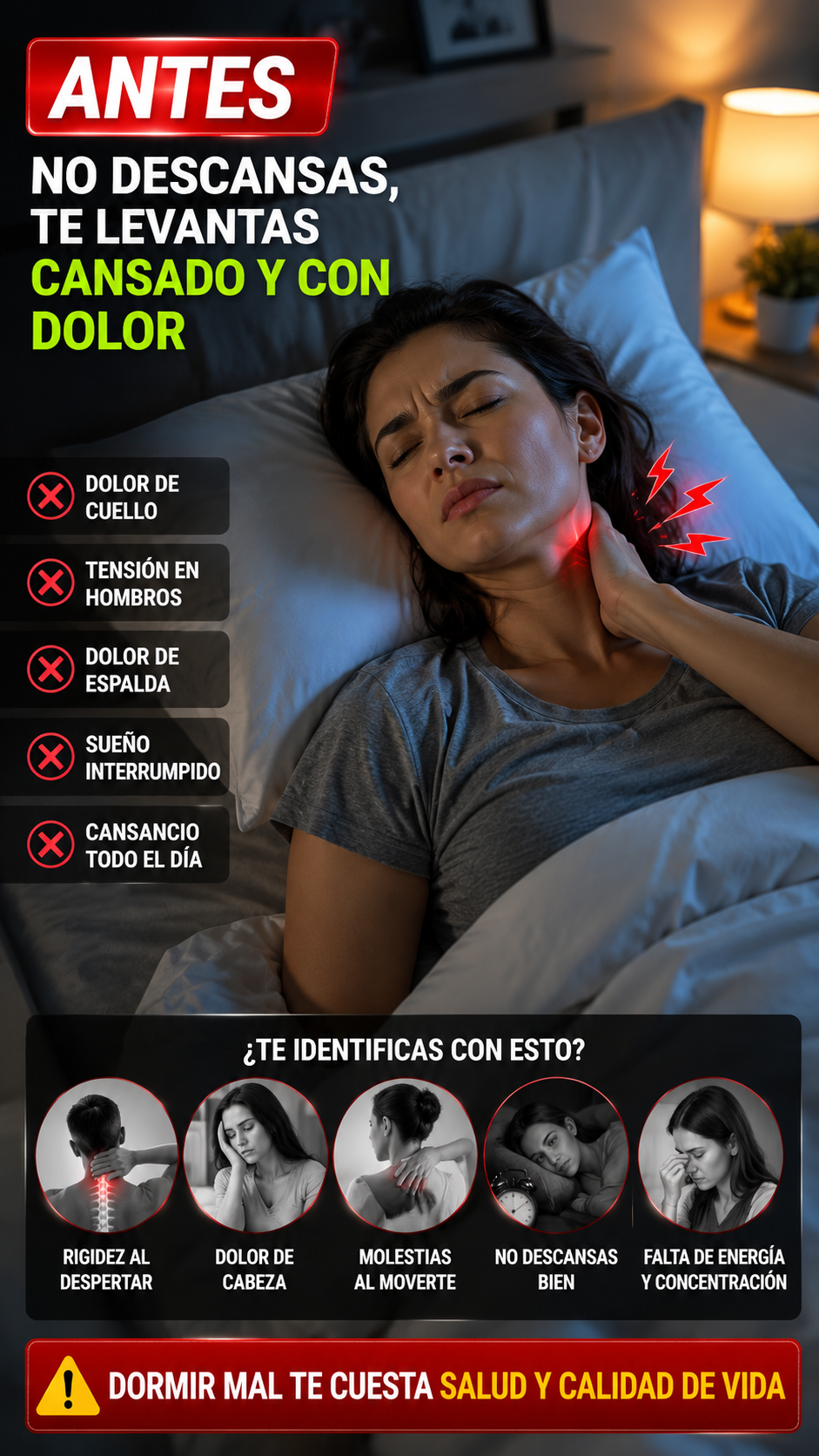 Almohadas Ortopédicas Ergonómicas Frescas Pack 2 Unidades