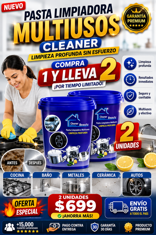 Pasta Limpiadora Multiusos Cleaner - Potente Desengrasante