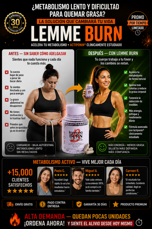 Lemme Burn - Quemador Grasa Natural Efectivo