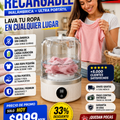 Mini Lavadora Recargable Inalámbrica Ultra Portátil