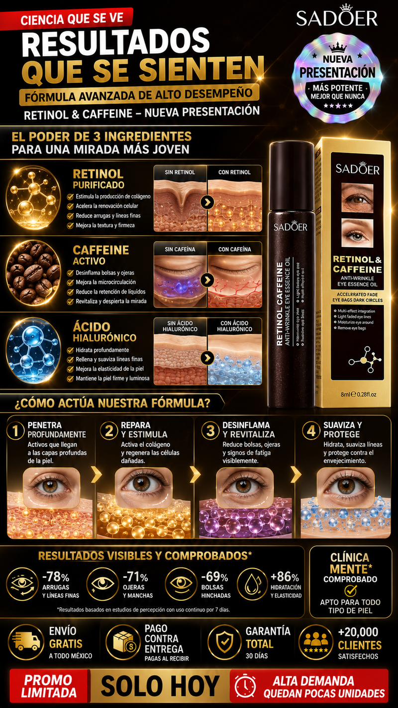 Retinol Cafeina Ojos Antiedad Aceite