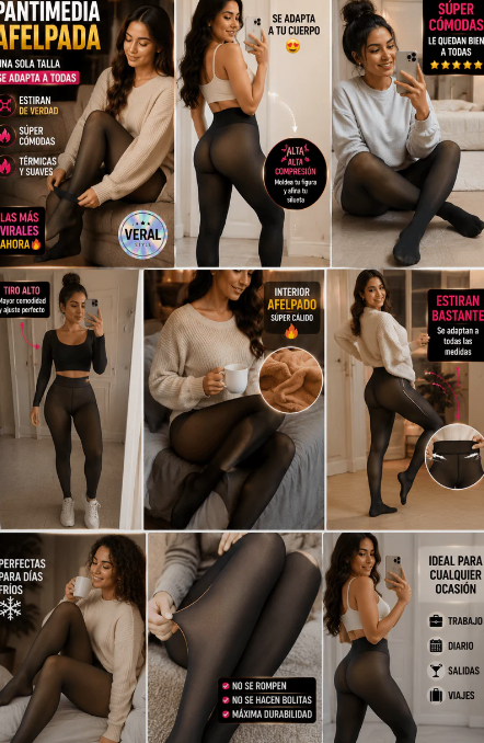 Leggings Afelpados Térmicos Gruesos - Abrigo Invierno