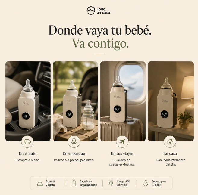 Calentador Biberon Recargable Portatil