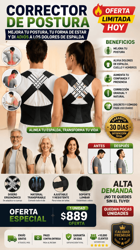 Posturex® CORRECTOR DE POSTURA AJUSTABLE