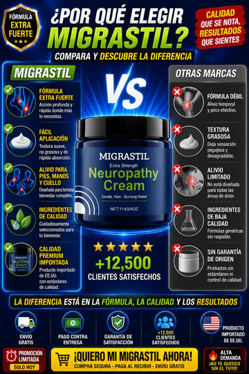 Crema Migrastil Alivio Neuropatía Efectiva Rápida