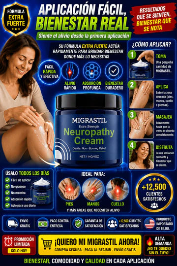 Crema Migrastil Alivio Neuropatía Efectiva Rápida