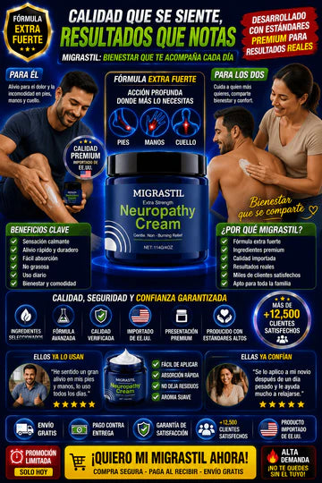 Crema Migrastil Alivio Neuropatía Efectiva Rápida