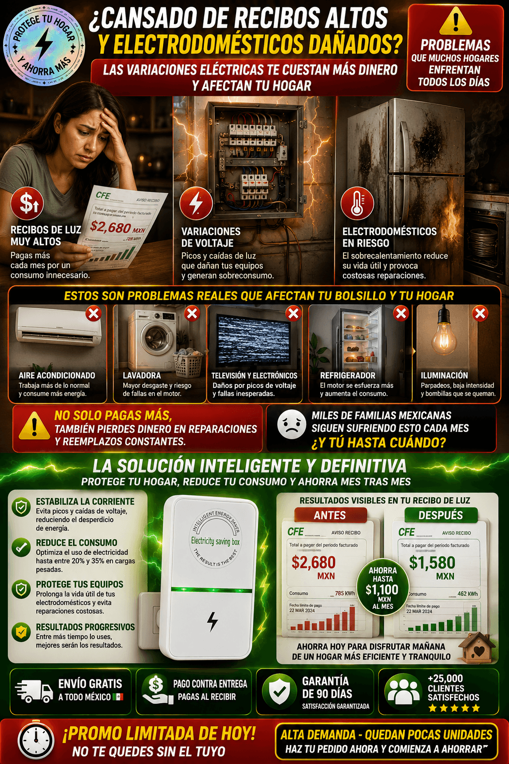 Ahorrador Energía Eléctrica Inteligente Económico Factura