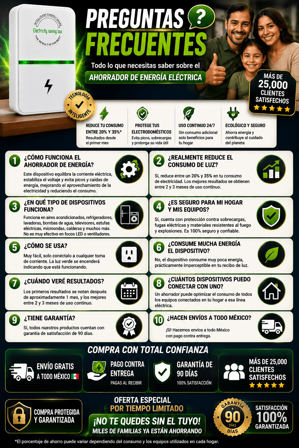 Ahorrador Energía Eléctrica Inteligente Económico Factura