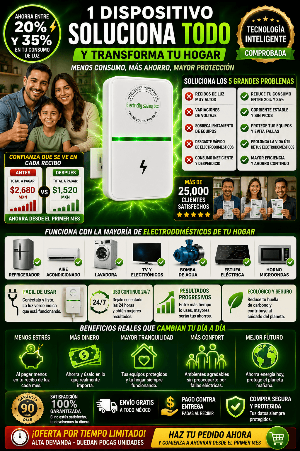 Ahorrador Energía Eléctrica Inteligente Económico Factura