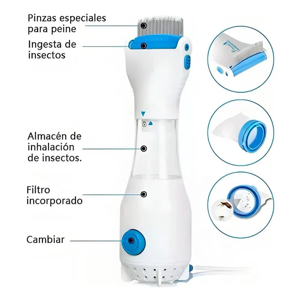 Peine Electrico Aspiradora Para Eliminar