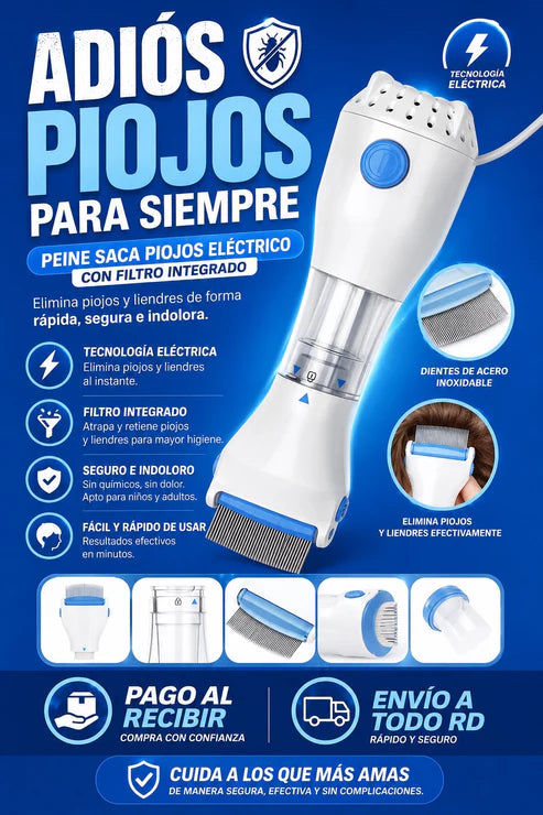 Peine Electrico Aspiradora Para Eliminar