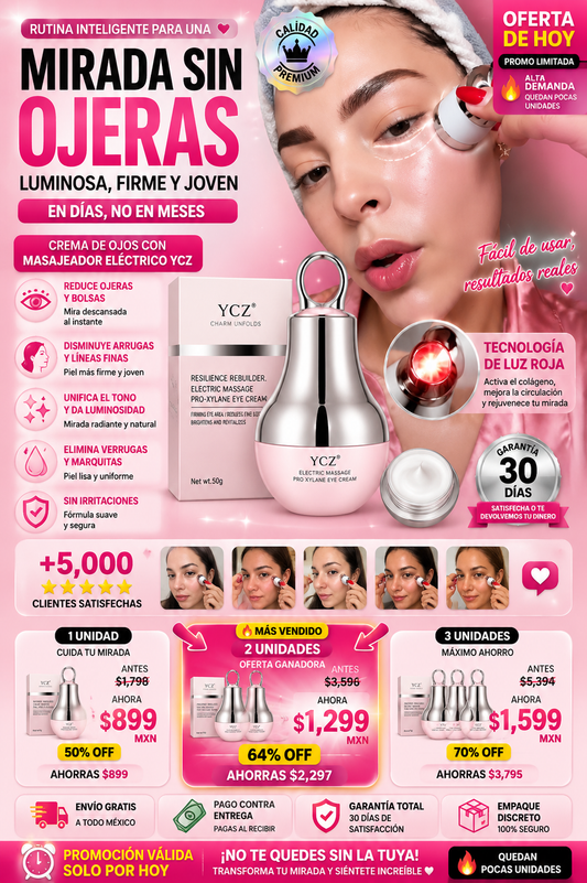 Crema Ojos Masaje Eléctrico Anti-Arrugas Premium