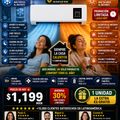 Aire Acondicionado Portátil 141 BTU Frío Intenso