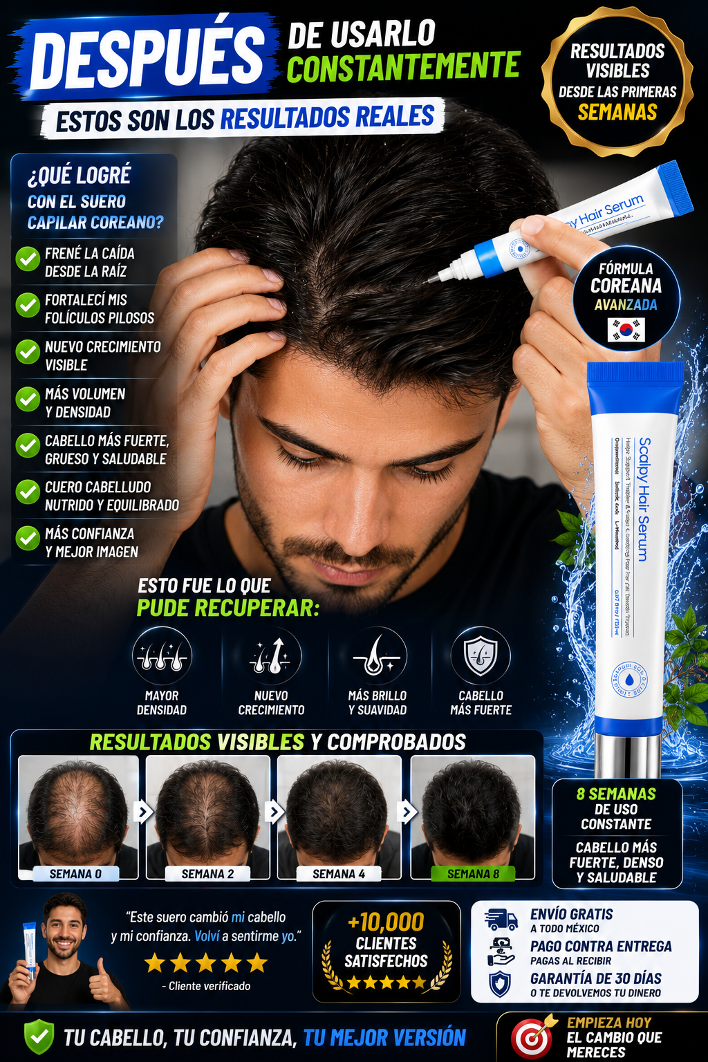 Suero Capilar Coreano Profesional Anti Caída Brillante