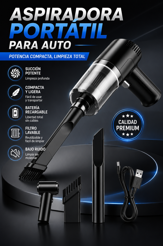 Aspiradora Portátil de Mano Para Auto