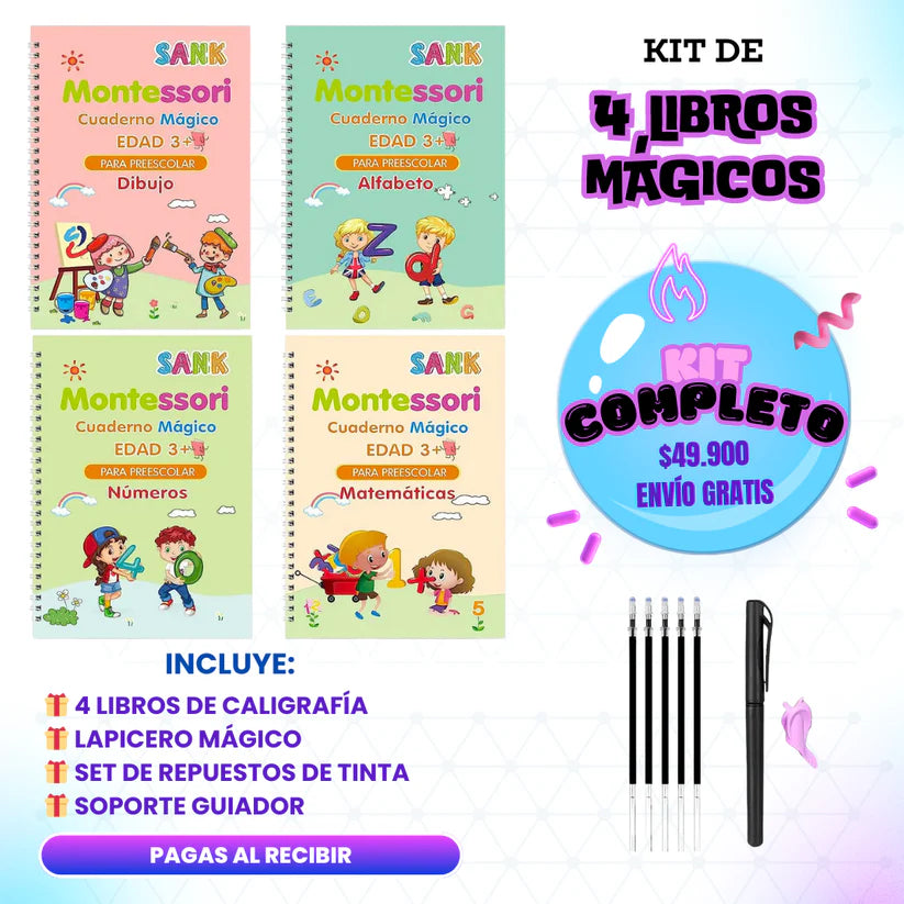 ¡Aprovecha la Mega Promoción de la Semana! Compra 1 y recibe 4 cuadernos mágicos por el mismo precio.