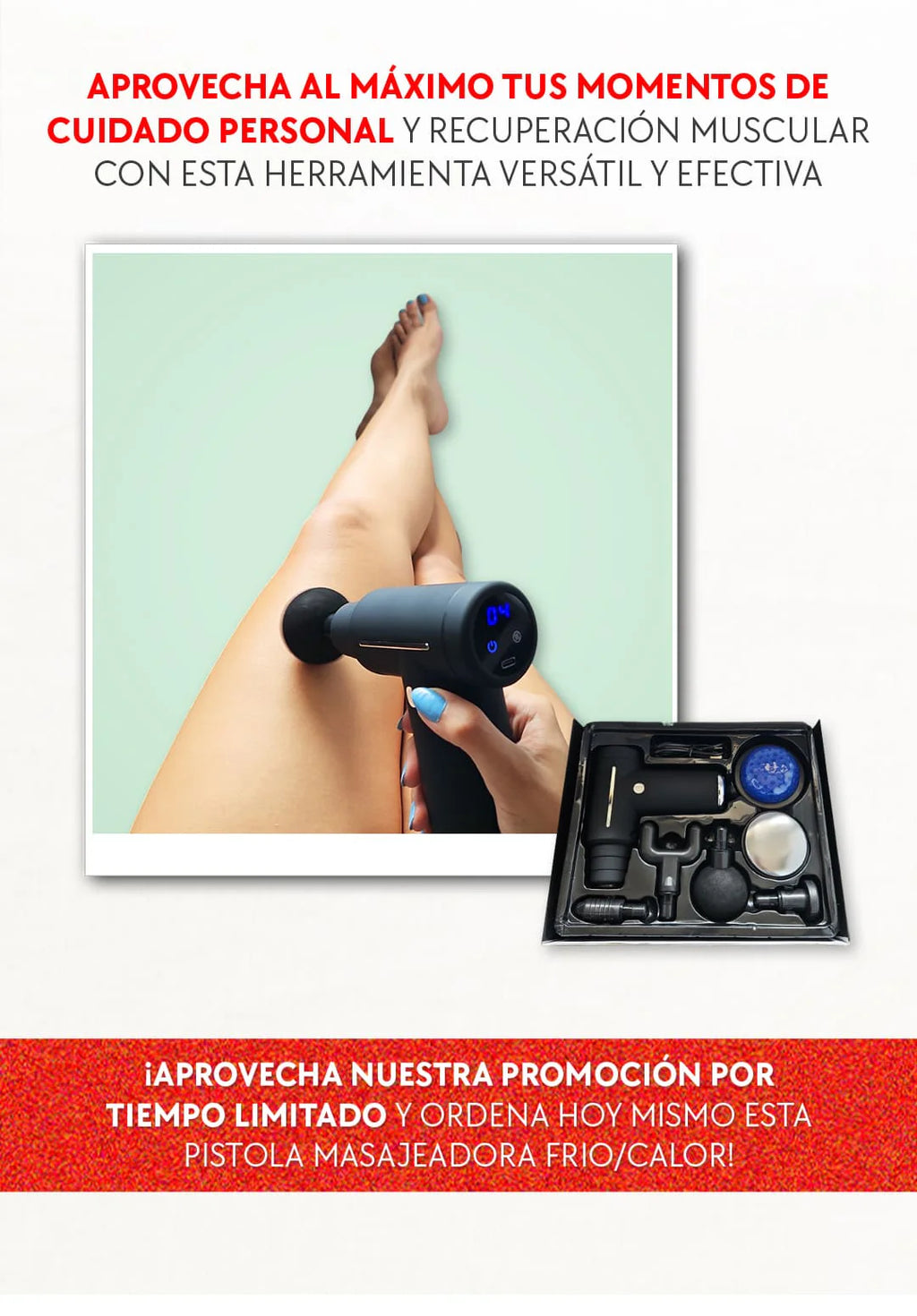 Pistola de masaje muscular profesional