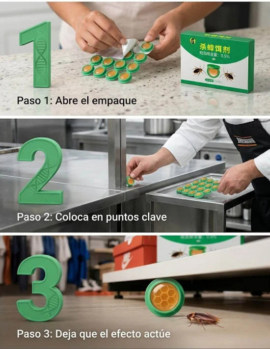 Repelente De Cucarachas 8 Comprimidos 3x1