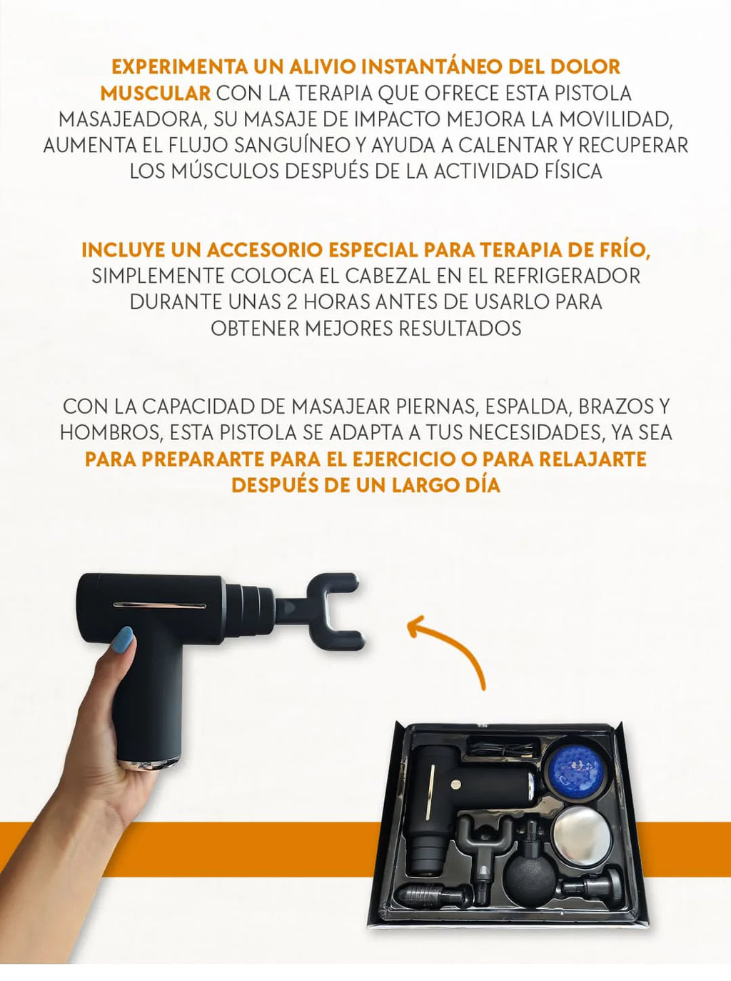 Pistola de masaje muscular profesional