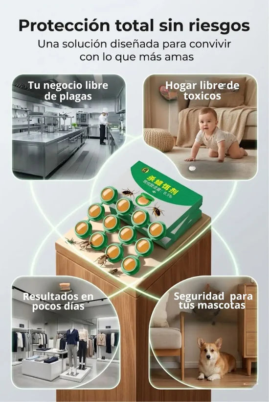Repelente De Cucarachas 8 Comprimidos 3x1