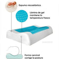 Almohada ortopédica de espuma viscoelástica para cervicales