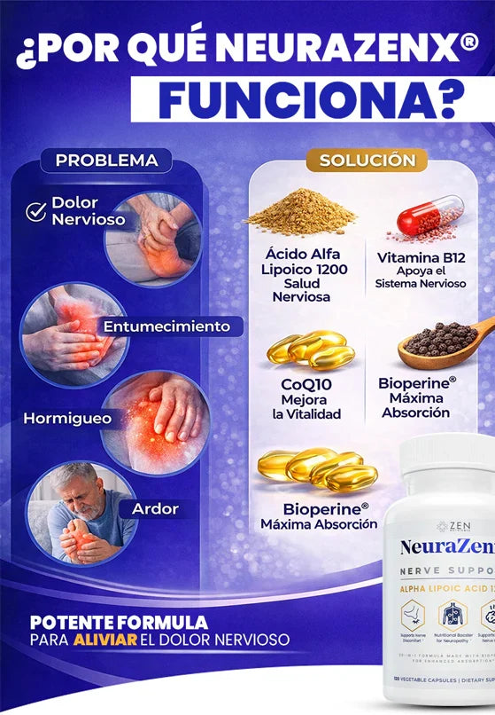 Suplemento Neurazenx Nutrients para Nervios Relajados