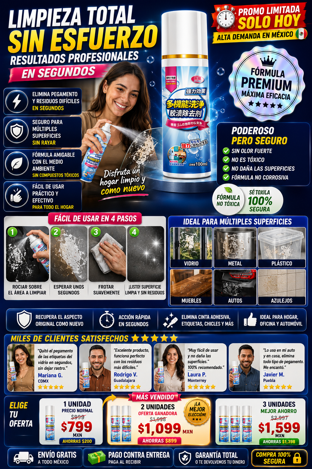 Removedor Spray Liquido De Pegamento