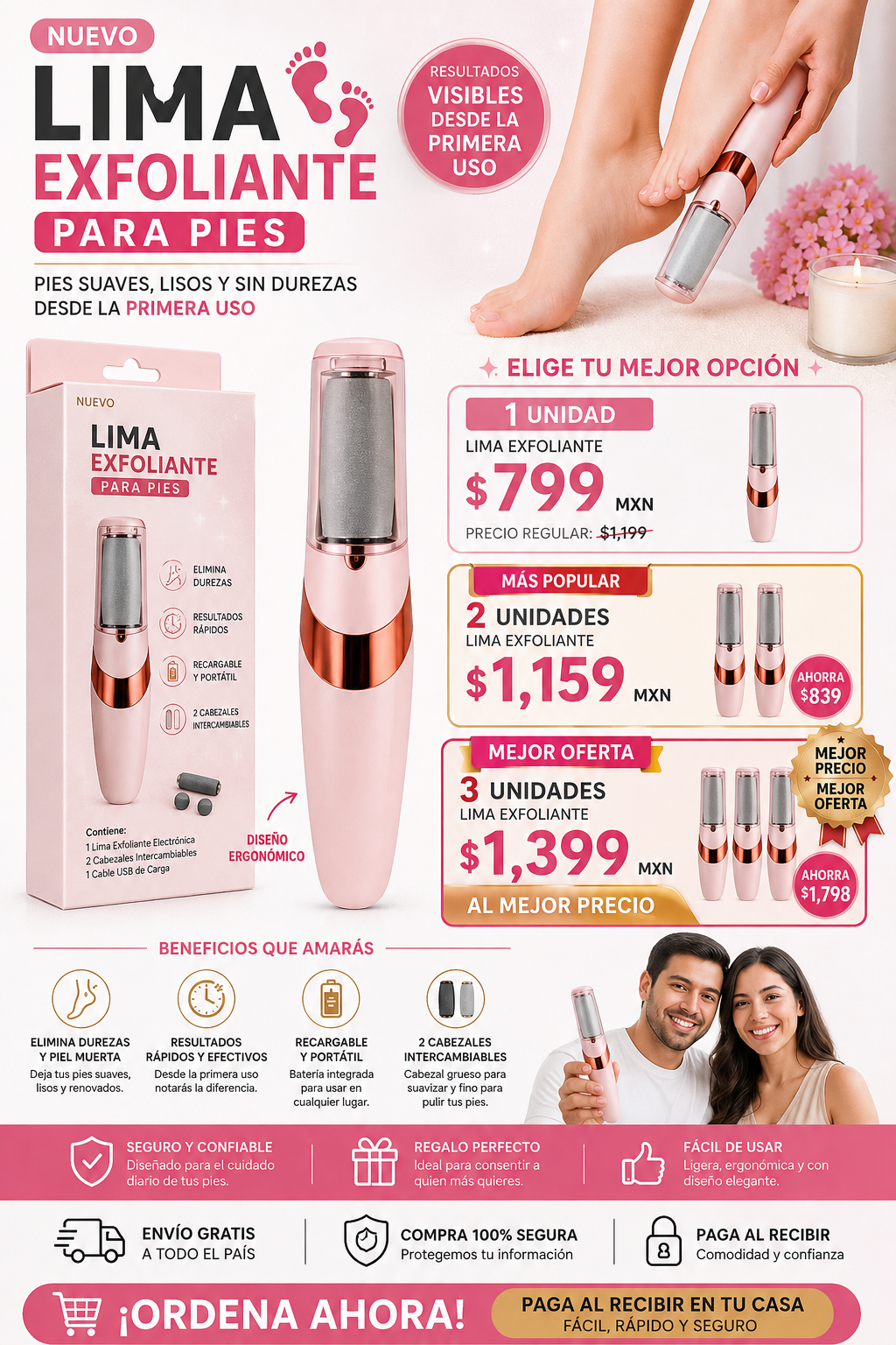 Lima Exfoliante Para Pies - Suave Y Efectiva