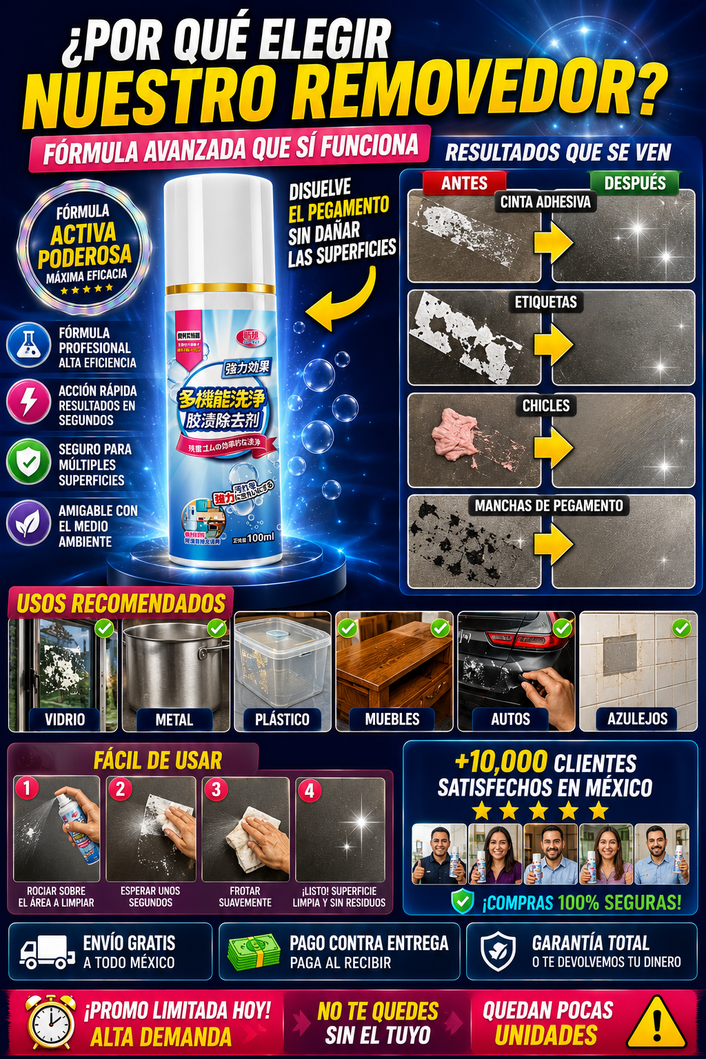 Removedor Spray Liquido De Pegamento